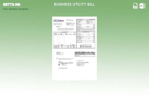 Соединетите Американски Држави Охајо Сити Колумбус, деловна сметка за комунални 